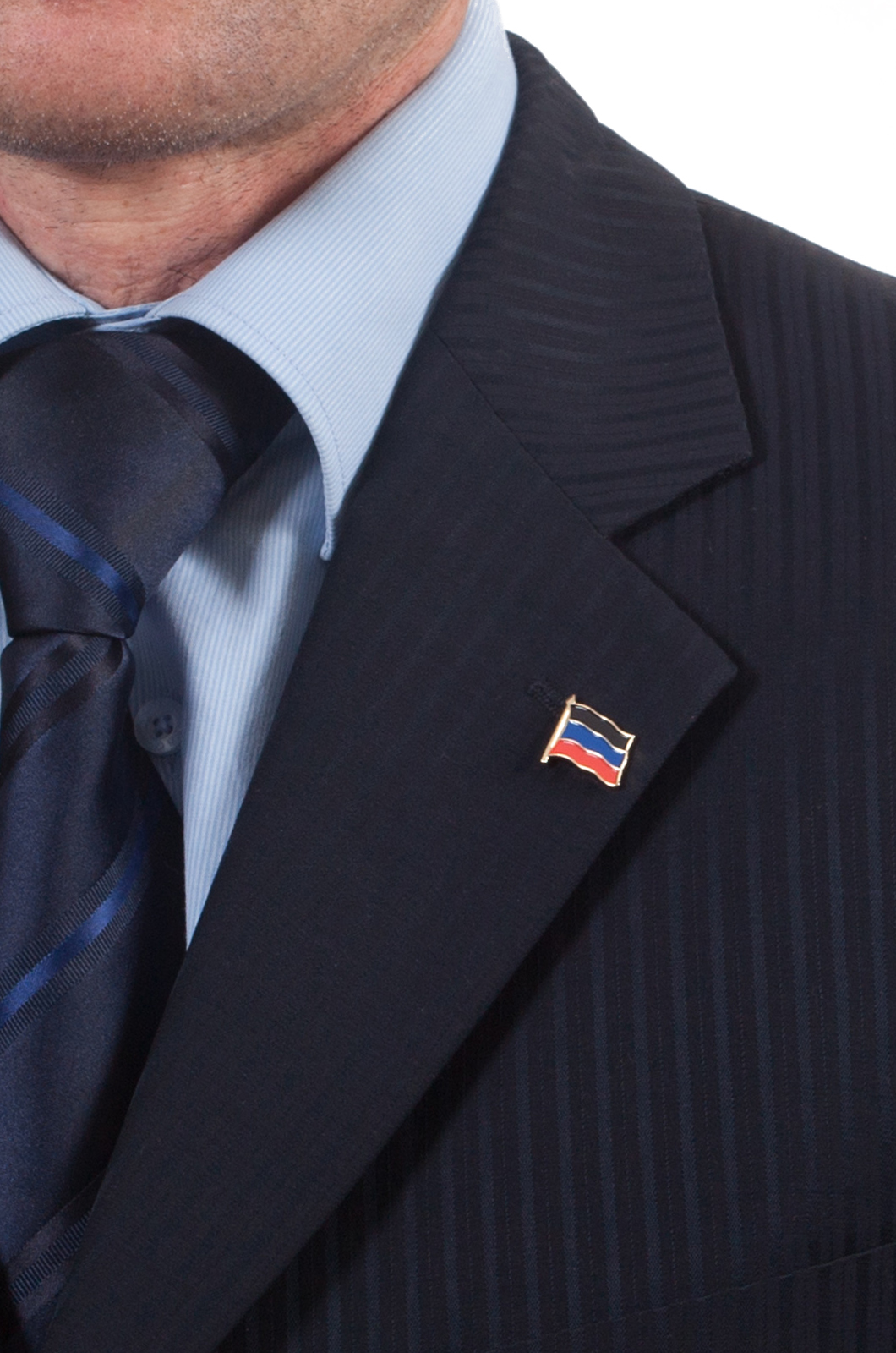 Значок с флагом ДНР на лацкан пиджака 